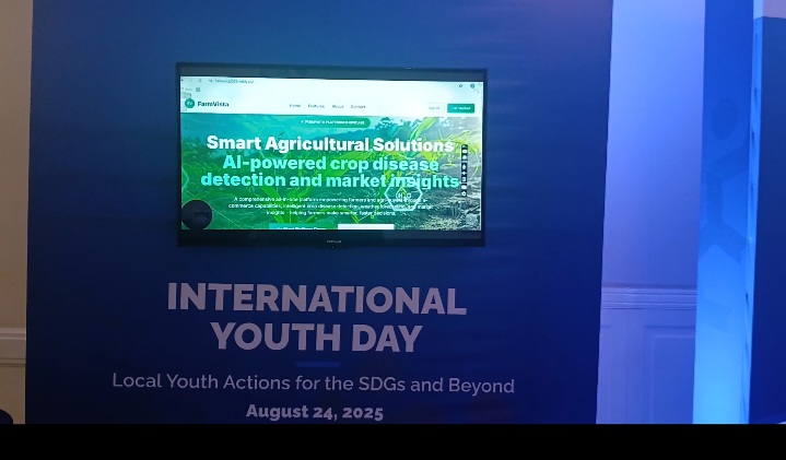 FarmVista live platform displayed at International Youth Day 2025